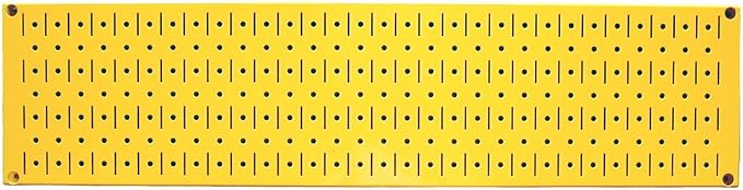Wall Control Narrow Pegboard 8in x 32in Yellow Metal Pegboard Runner Tool Board by Wall+Control
