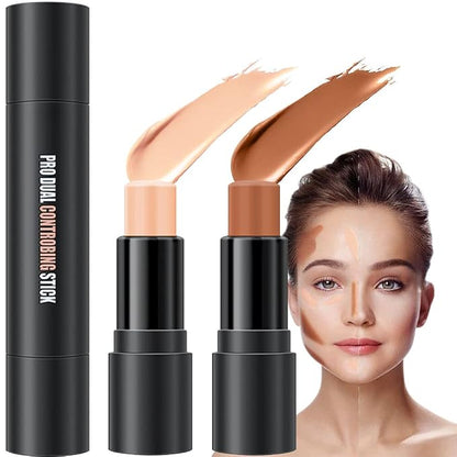 evpct 2In1 Cream Contour Stick Contouring Concealer Sticks Makeup Face Cream Kit by evpct