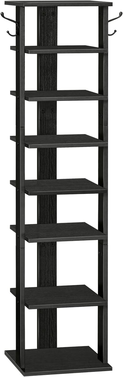 HOOBRO 8 Tiers Vertical Shoe Rack, Wooden Shoe Storage Organizer by HOOBRO