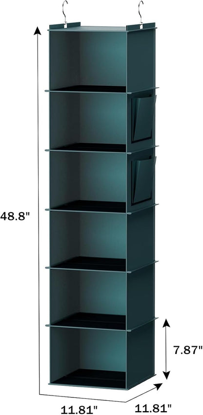 YOUDENOVA Hanging Closet Organizer, 6-Shelf Closet Hanging Storage Shelves - Image 3