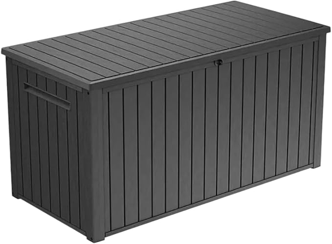 Outdoor Storage Box with Lockable Lid by Unknown