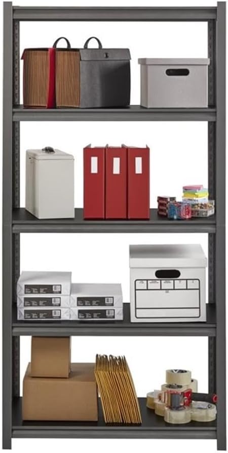 Pemberly Row 3200lb Riveted Metal Shelving Unit, Steel Frame - Image 6