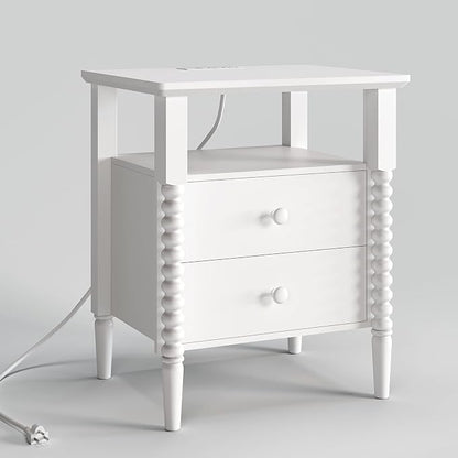 White Nightstand, Vintage Night Stand - Image 9