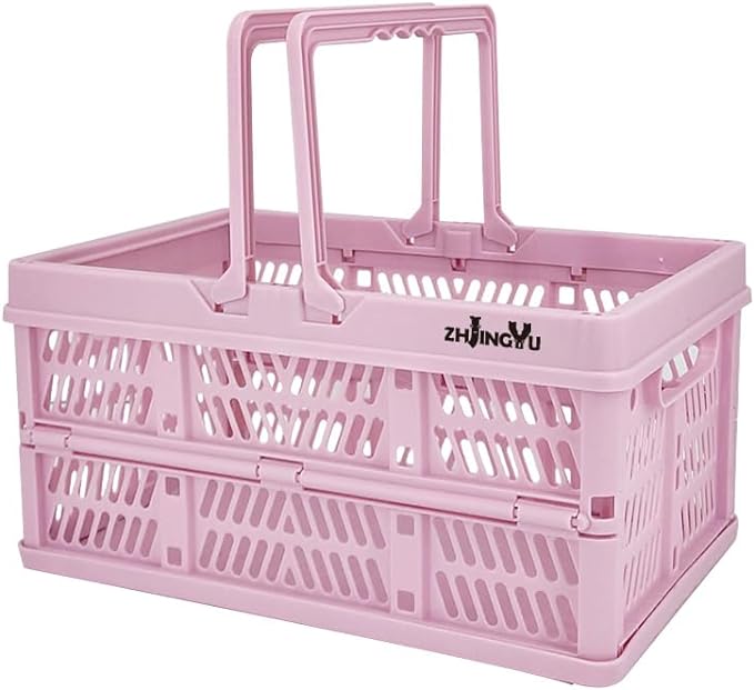 ZHJINGYU crates for storage, plastic baskets for organizing, collapsible by ZHJINGYU