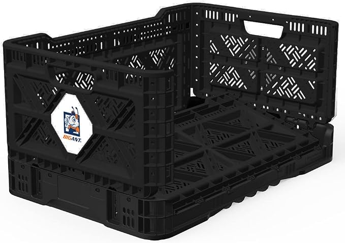 Bigant Heavy Duty Collapsible & Stackable Plastic Milk Crate - Image 2