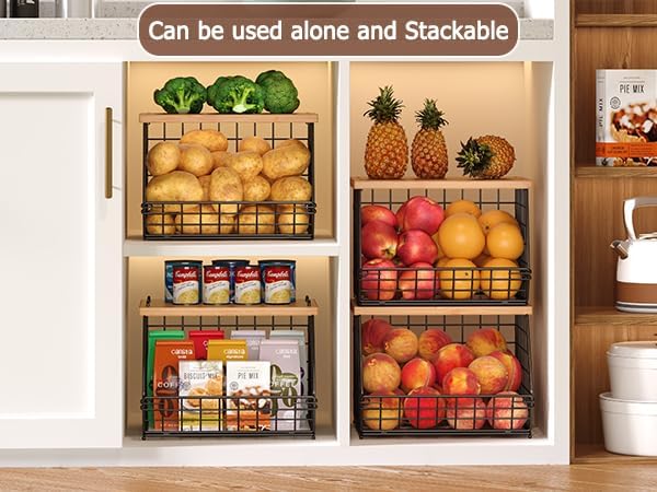 2 Set Stackable Wire Basket - Image 5