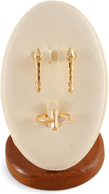 Ring Holder, Jewelry Display for Vendors, Wooden Earring Display, Premium - Image 2