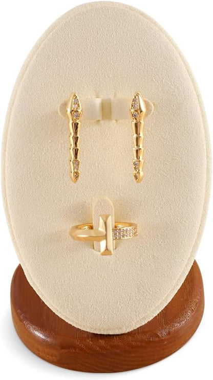 Ring Holder, Jewelry Display for Vendors, Wooden Earring Display, Premium - Image 2