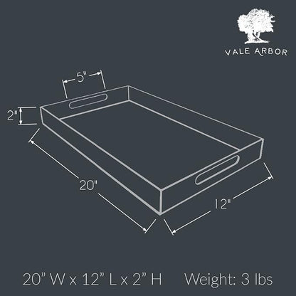 Black Acrylic Serving Tray for Vanity, Organizer and Decor - Image 5
