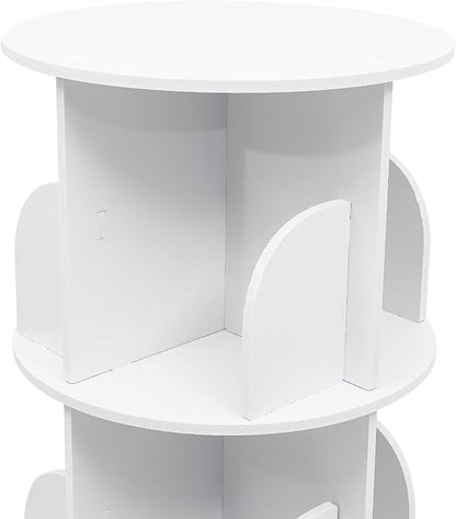 4 Tier Rotating Bookshelf Tower, Spinning Bookshelf Tower - Image 6