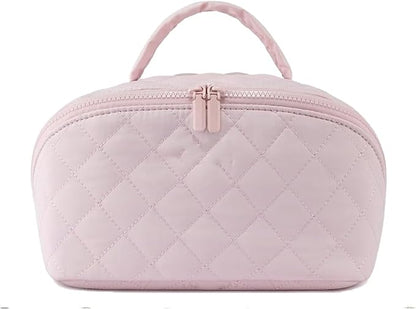 Travel Makeup Bag, Wide Open Expandable Lay-Flat Cosmetic Case, Padded Organizer by Feilium