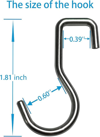 YIIYIIN 12 Pack Stainless Steel Hanging Hooks-Magnetic Knife Holder - Image 3