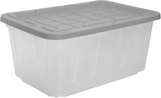 CX BLACK & YELLOW, 27-Gallon Heavy Duty Clear Storage Container & Snap-Tight Lid - Image 6