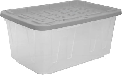CX BLACK & YELLOW, 27-Gallon Heavy Duty Clear Storage Container & Snap-Tight Lid - Image 6