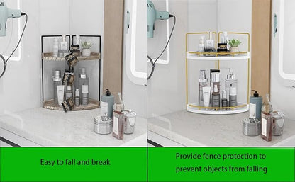 Dorhors Corner Bathroom Counter Organizer, Vanity Countertop Storage Shelf | - Image 5