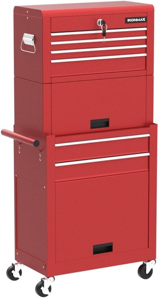 Goplus Tool Chest, 3-in-1 Rolling 6 Drawers Tool Cabinet - Image 6