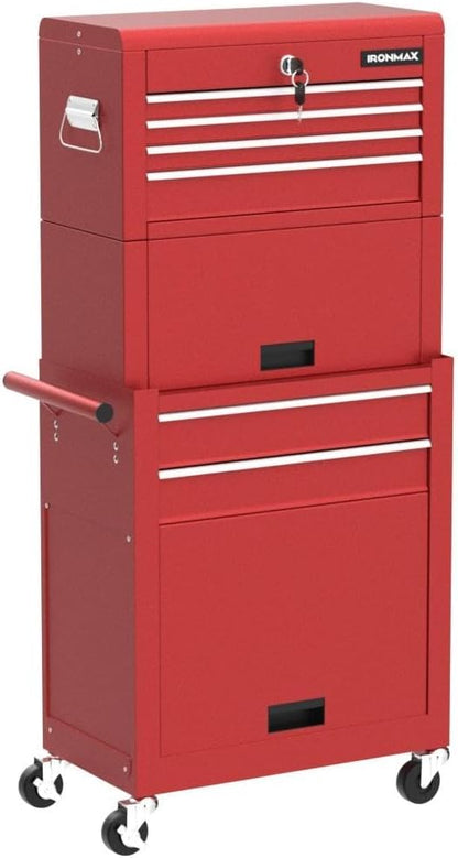 Goplus Tool Chest, 3-in-1 Rolling 6 Drawers Tool Cabinet - Image 6
