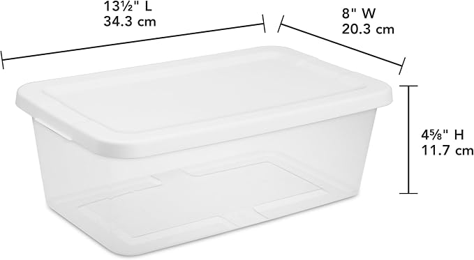 20-Pack 6 Quart Storage Boxes – Clear Plastic Storage Bin - Image 3