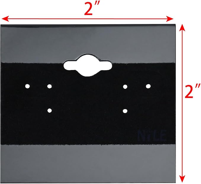 MOOCA Plain 2 x 2 in Black Hanging Earring Cards Holder - Image 2