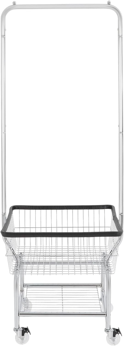 Laundry Cart, Steel Wire Laundry Cart, Laundry Basket - Image 6