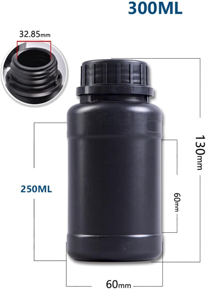 8pcs Black Hdpe Plastic Bottles - Image 8