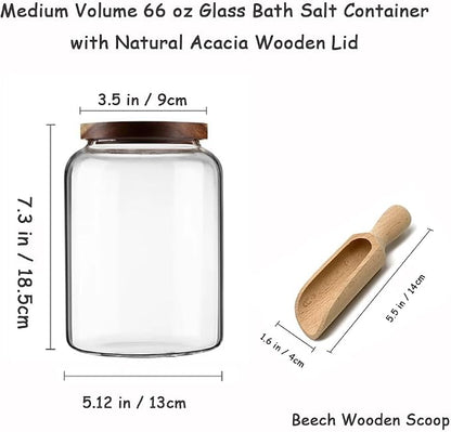 66 oz Bath Salts Glass Jar - Image 2