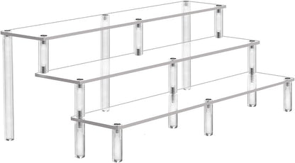 AZEAM 15 3/4 Inch Acrylic Riser Display Shelf, 3 Tier Display Riser by AZEAM