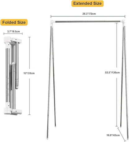 Portable Garment Rack, Folding Clothes Rack, Collapsible Clothing Rack - Image 8