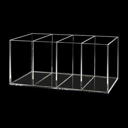 HSYMQ Acrylic Pen Holder 4 Compartments Clear Pencil Holder Organizer Makeup - Image 4