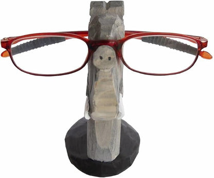 Red Dollar Handmade Wood Carved Animal Eyeglass Holder, Cute Sunglasses Display - Image 2