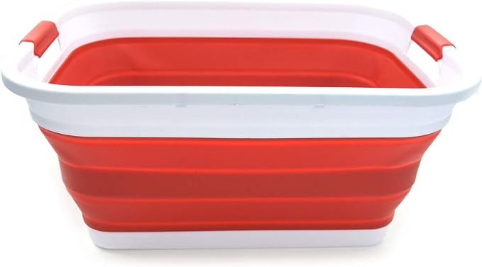 SAMMART 41L Collapsible Plastic Laundry Basket-Foldable Pop Up Storage by SAMMART
