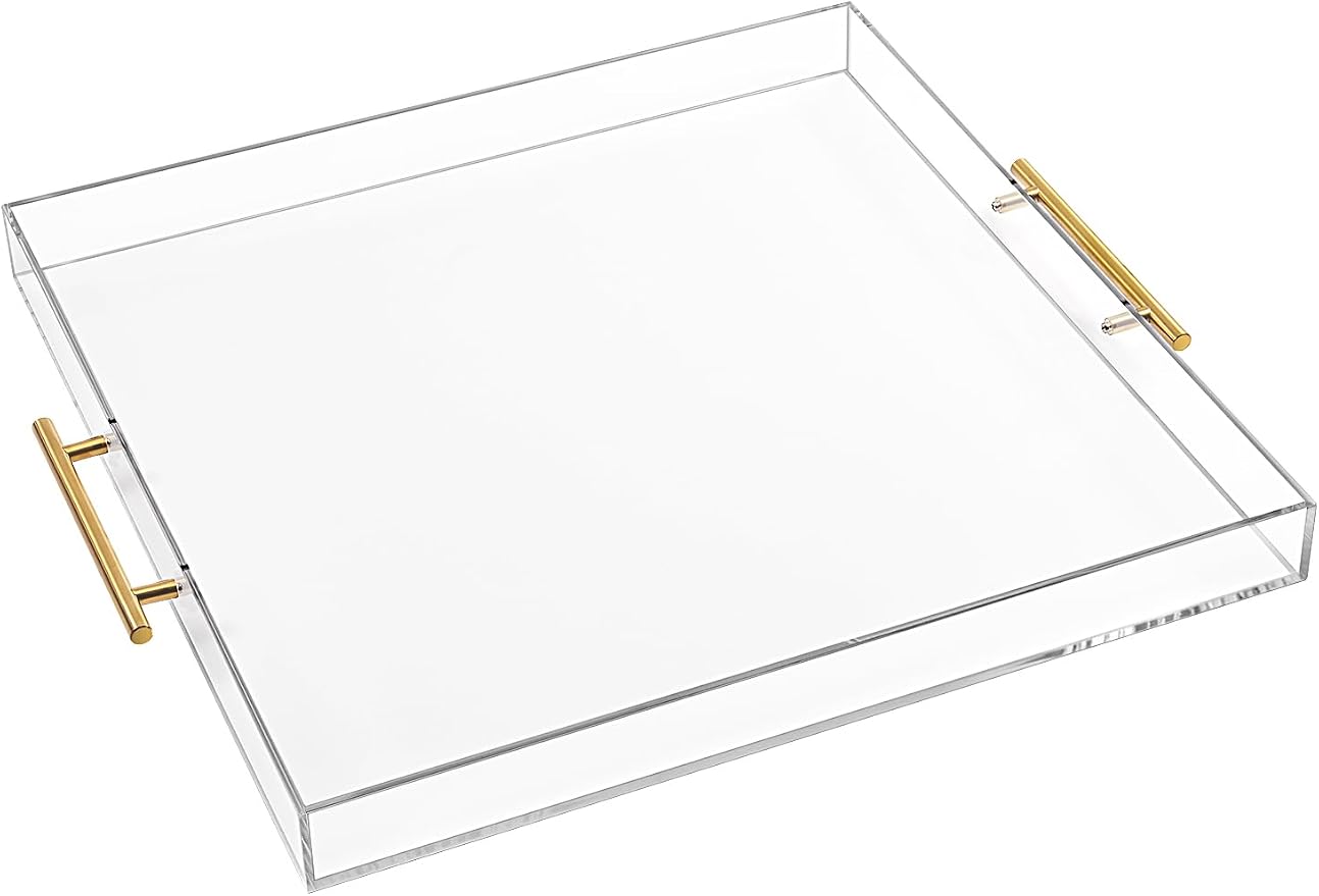 Extra Large Clear Acrylic Serving Tray by Unknown