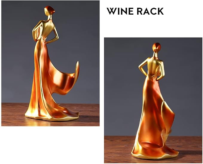 Artpaul Wine Bottle Holder Beauty Lady Statue Wine Bottle Stand Lady Wine Rack - Image 7