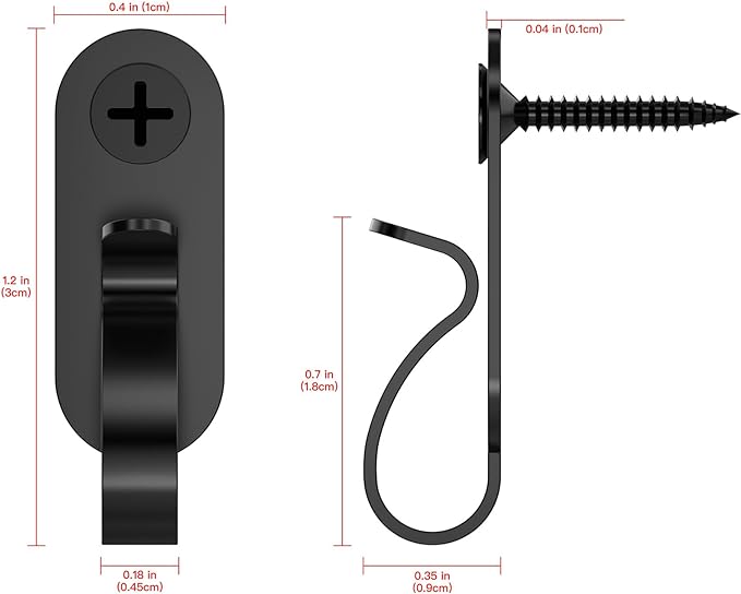Lewufe String Lights Hanger Hooks, Stainless Steel Lights Clips, Outdoor Screw - Image 4