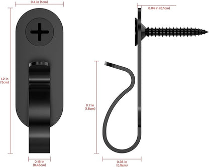 Lewufe String Lights Hanger Hooks, Stainless Steel Lights Clips, Outdoor Screw - Image 4