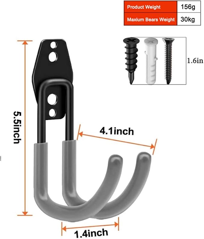 Garden Hose Hanger Wall Mount, Cast Iron Garden Hose Holder Storage - Image 2