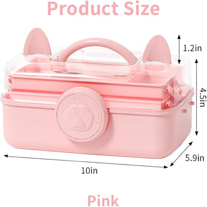 Bow Knot Hair Accessories Organizer Box Cute Dust Proof Childrens Jewelry - Image 2
