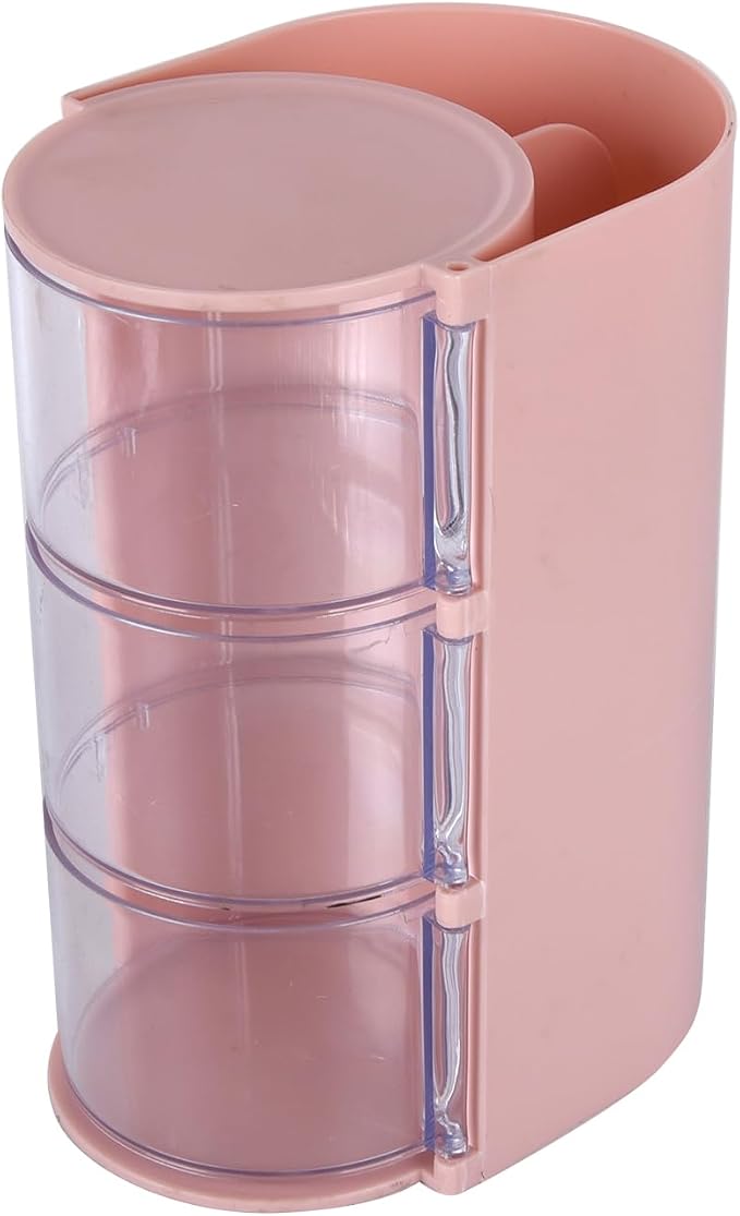 Pink Hair Accessory Organizer, 3-Layer Clear Hair Accessories Organizer - Image 8