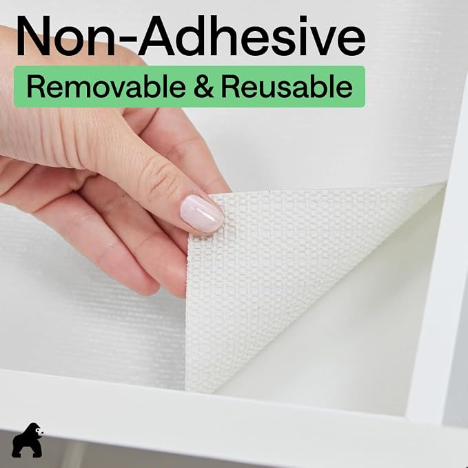 GORILLA GRIP DripGuard Shelf Liner, Non-Adhesive Drawer and Kitchen Cabinet - Image 7
