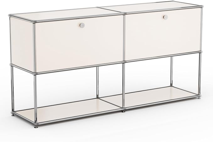 Modern Storage Cabinet White F Versatile Free-Standing Organizer by ARVORAHome