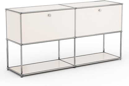 Modern Storage Cabinet White F Versatile Free-Standing Organizer by ARVORAHome