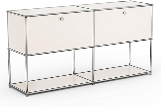 Modern Storage Cabinet White F Versatile Free-Standing Organizer by ARVORAHome