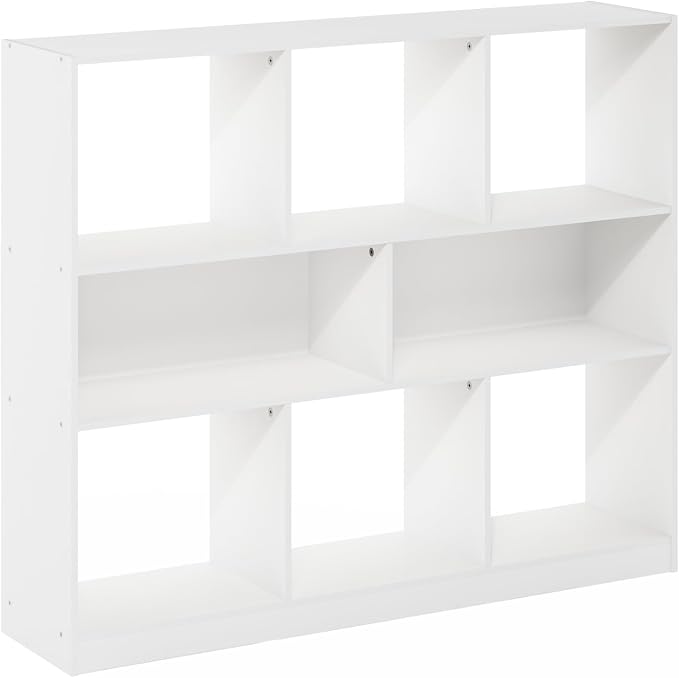 Furinno DALY Book Shelf, 8-Cube Bookshelf, Horizontal Cube Storage Organizer - Image 6