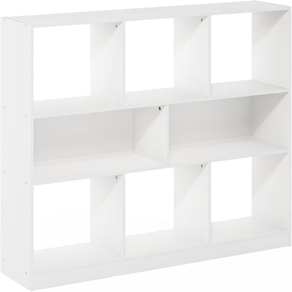Furinno DALY Book Shelf, 8-Cube Bookshelf, Horizontal Cube Storage Organizer - Image 6