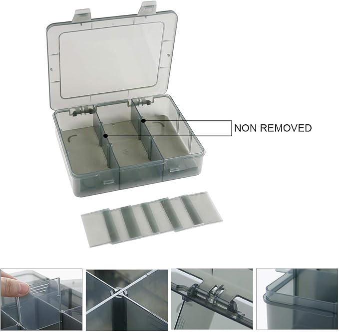2 Pack Plastic Storage Organizer Box, Storage Container, Jewelry Organizer - Image 4