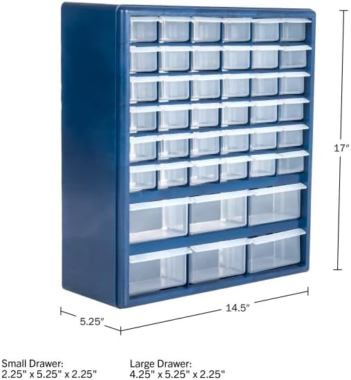 Plastic Storage Drawers – 42 Compartment Organizer – Desktop or Wall Mount - Image 3