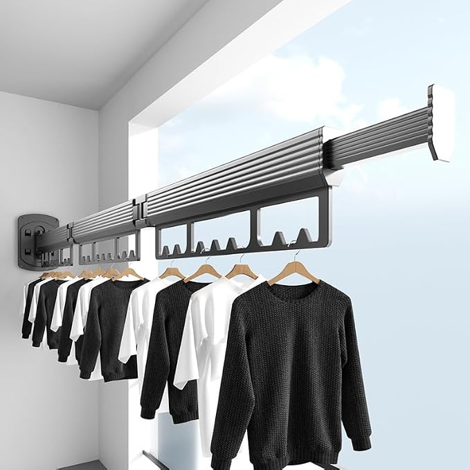 Mounted Wall Drying Rack, Laundry Hanger Dryer Rack, Laundry Hanger Rack - Image 9