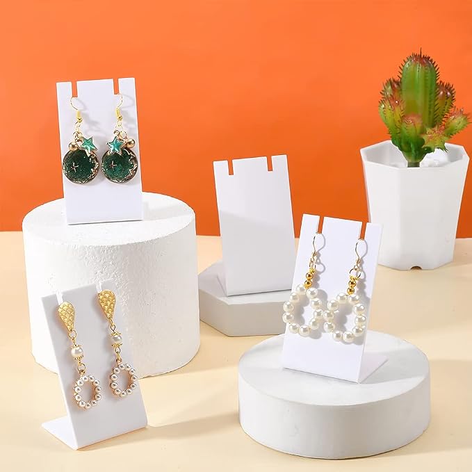 PH PandaHall 10pcs Acrylic Earring Stand, 1.7x1.4x3inch - Image 4