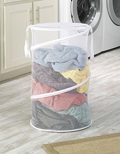 Whitmor 15-Inch Collapsible Hamper White - Image 3