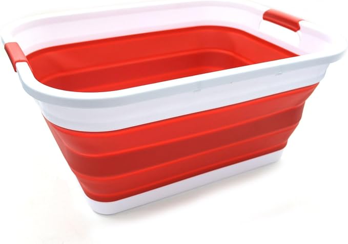 SAMMART Set of 2-41L Collapsible Plastic Laundry Basket-Pop Up Storage - Image 4